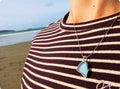💙 Dale — Powder Blue Sea Glass Necklace