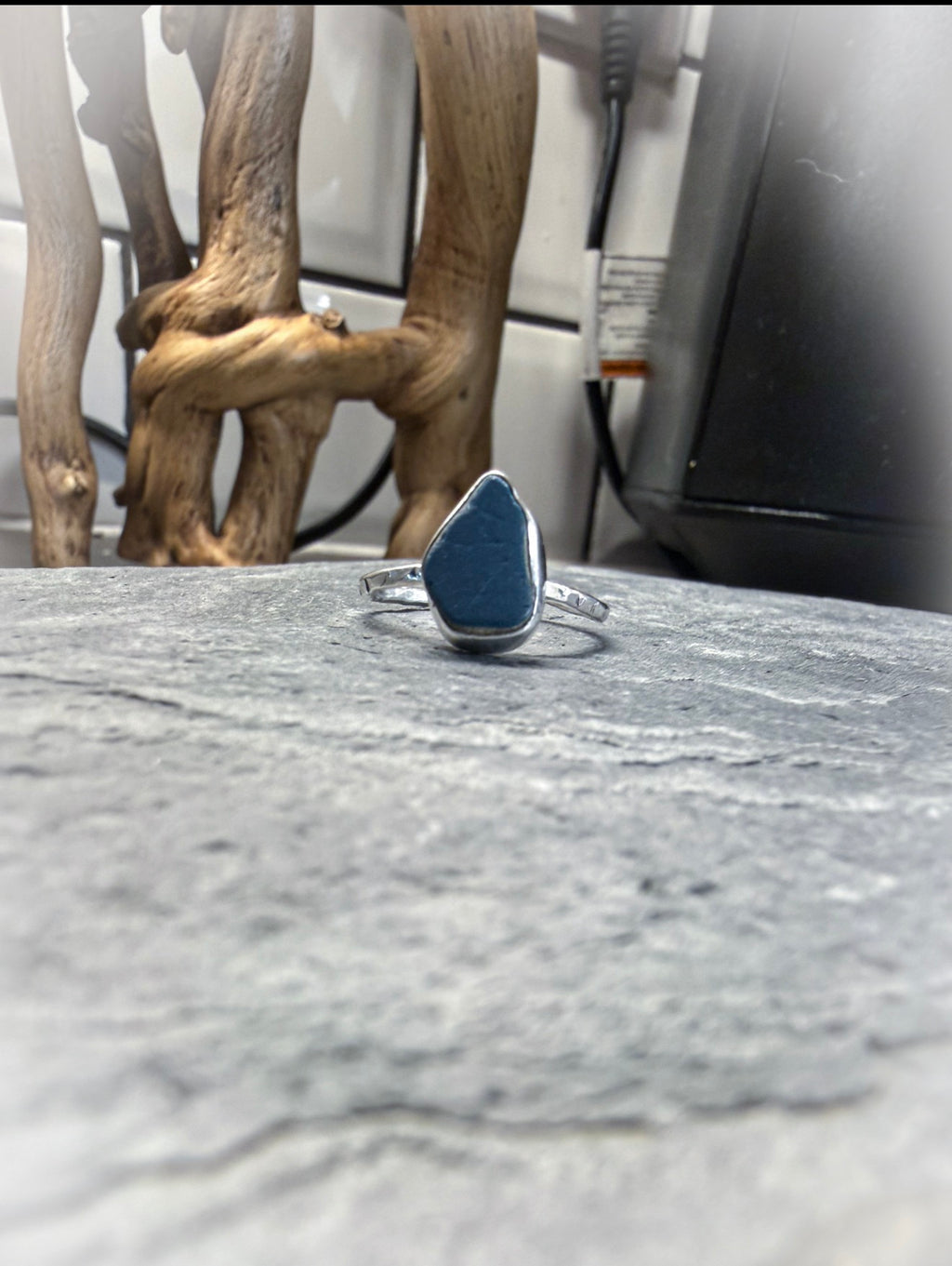 Undertow Ring — Nolton Beach Sea Pottery in Sterling Silver