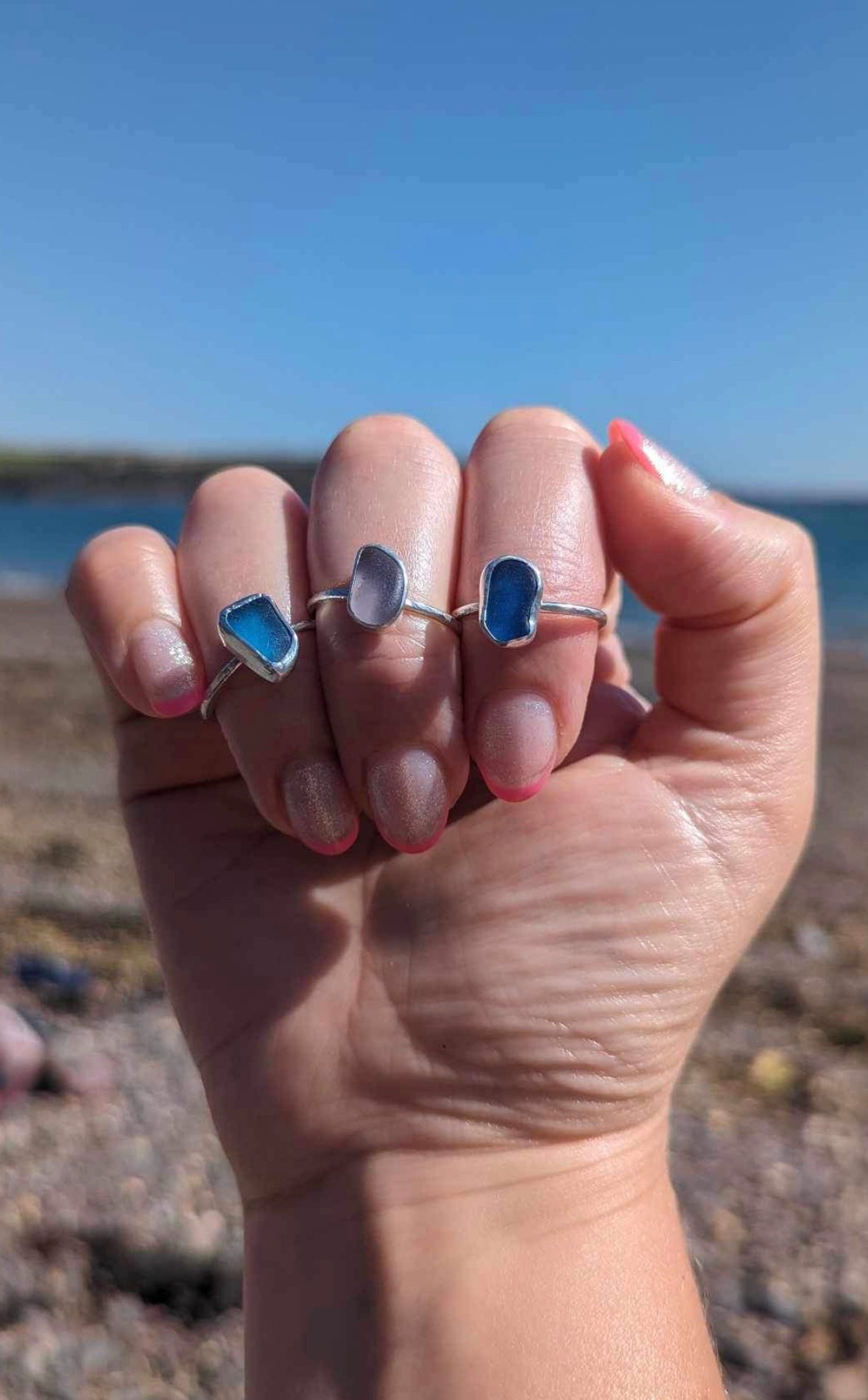 Cornflower blue/ Dale seaglass