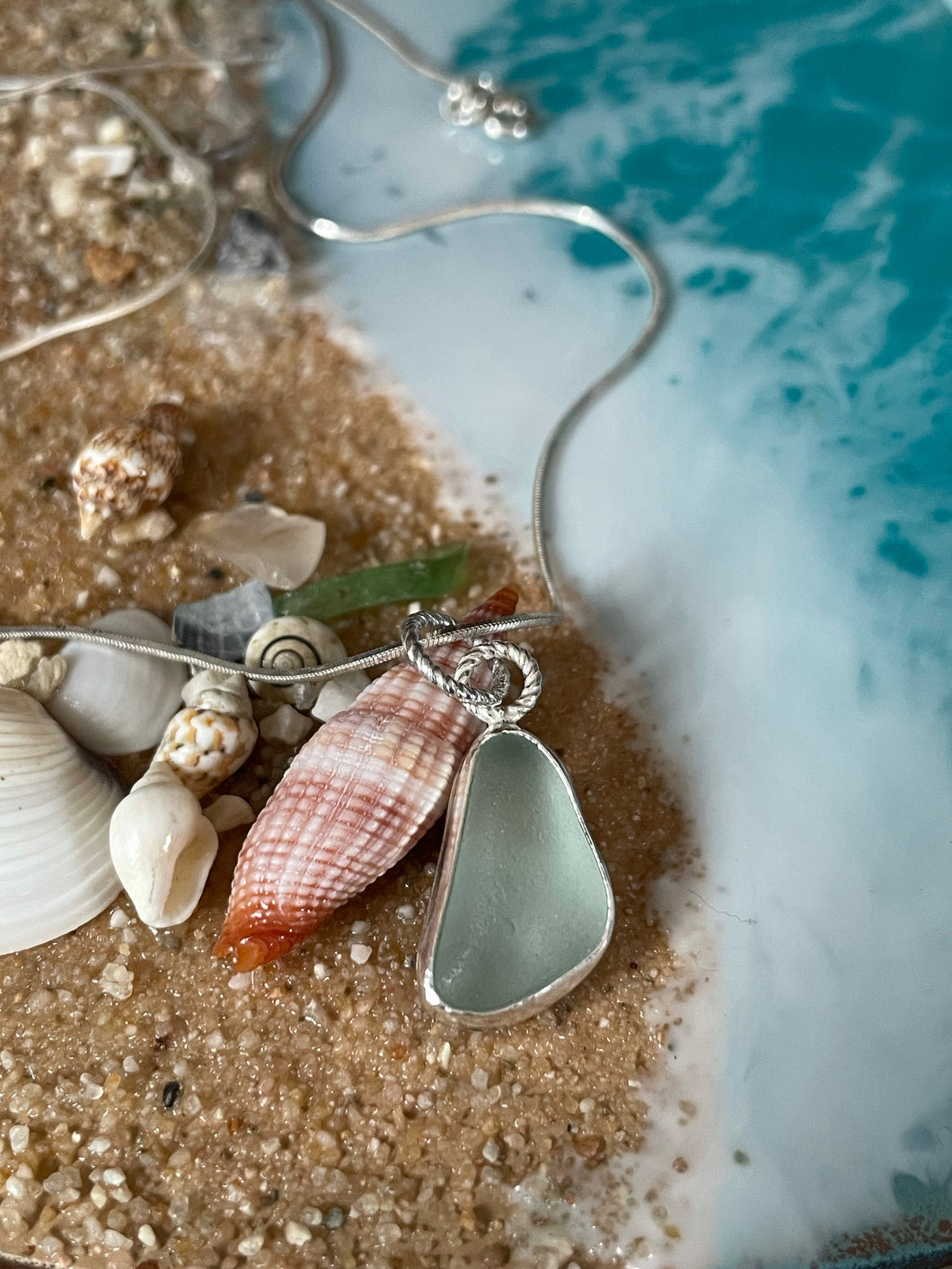 Pembrokeshire seafoam pendant